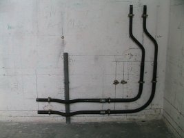 Tubes acier posés