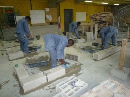 Réalisation d'un mur d'angle